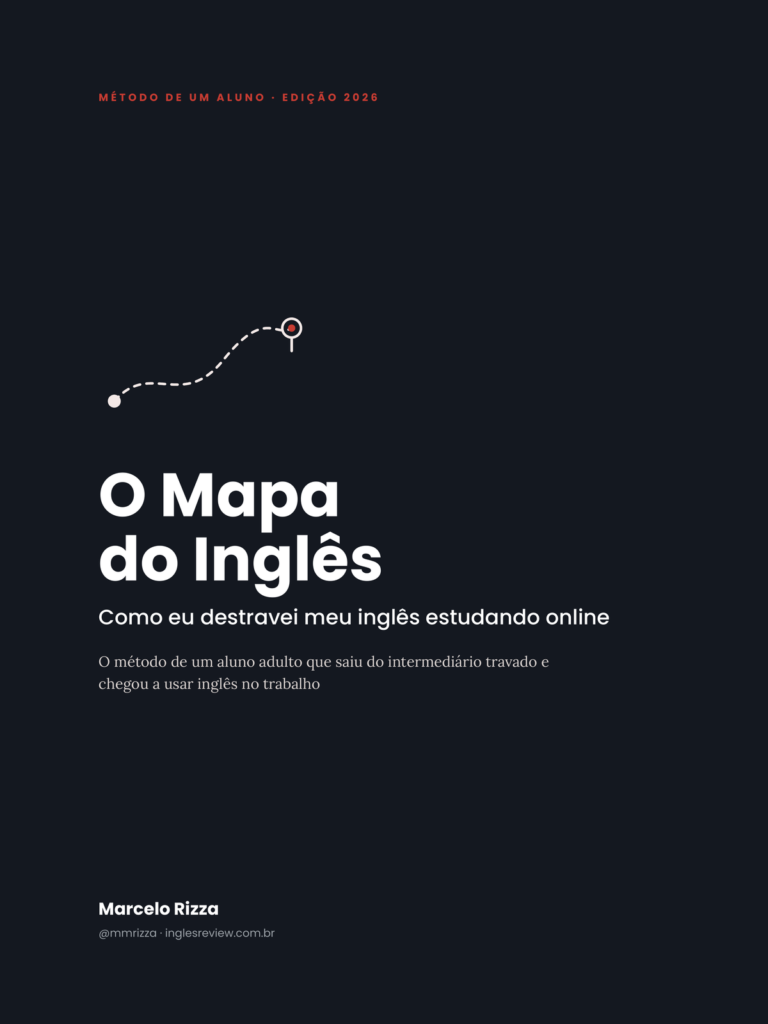 Capa do e-book O Mapa do Inglês, de Marcelo Rizza
